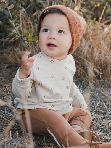 Rylee + Cru Longsleeve Skater Tee, Horseshoes